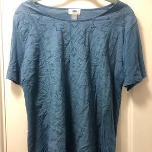 Old Navy Textured Front Blue Blouse